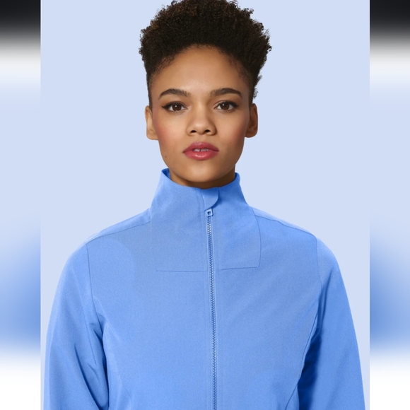 NWOT Mandala Scrub Jacket - Ceil Blue - Picture 3 of 8